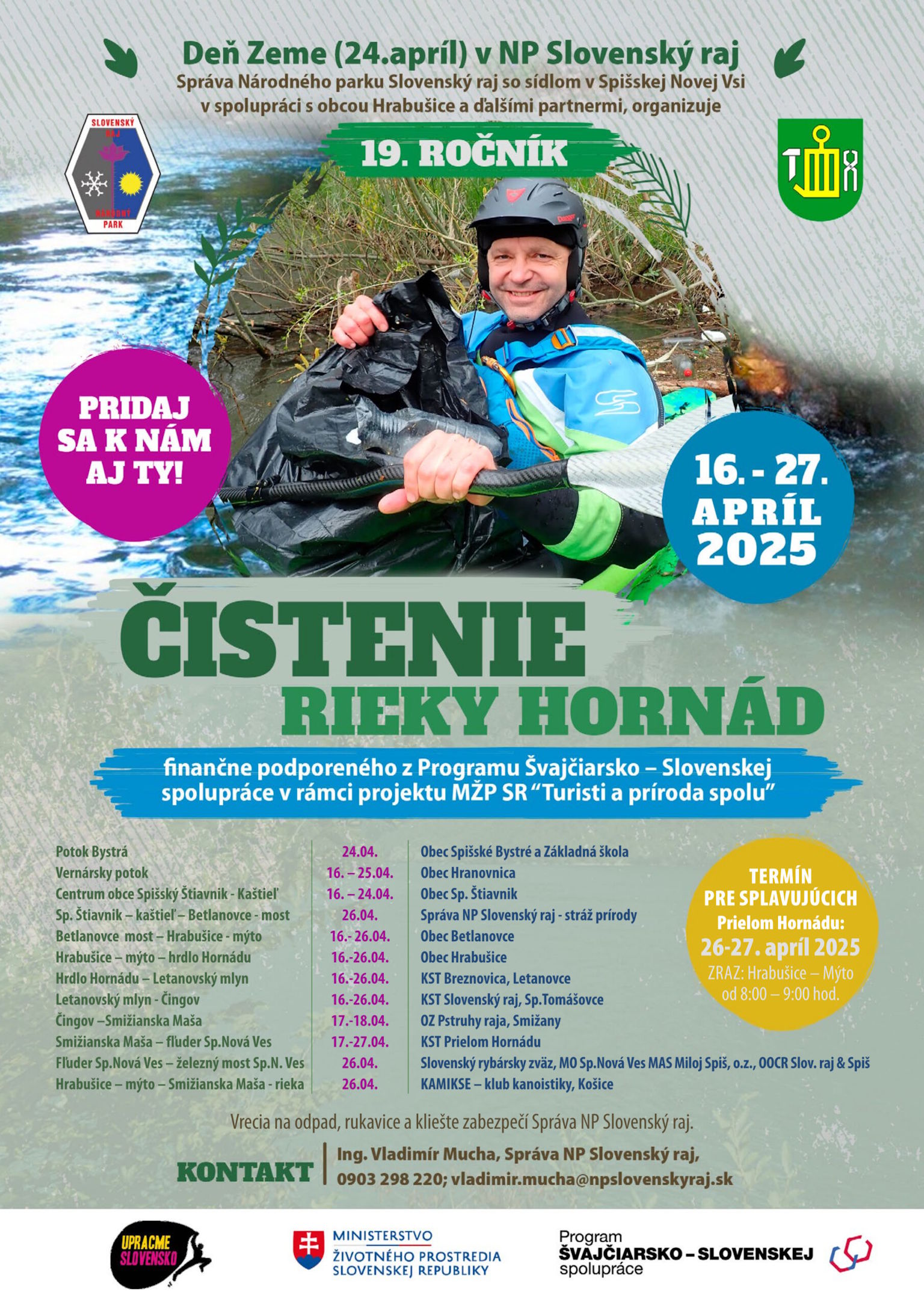 Čistenie rieky Hornád - plagát
