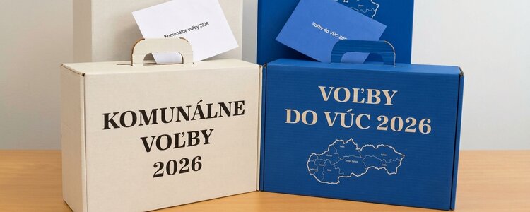 Hlasovanie do prenosnej volebnej schránky - Ilustračná fotografia