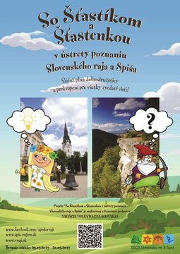 So Šťastíkom a Šťastenkou v ústrety poznaniu Slovenského raja a Spiša - Plagát