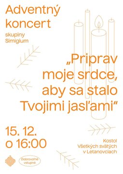 Adventný koncert skupiny Simigium - Plagát