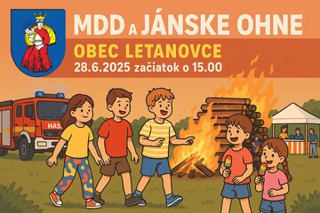 Medzinárodný deň detí a Jánske ohne - Plagát