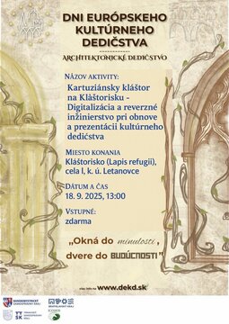 Dni európskeho kultúrneho dedičstva na Kláštorisku - Plagát