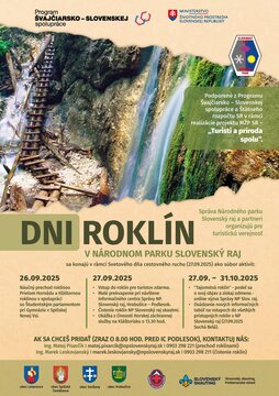 Dni roklín v NP Slovenský raj - Plagát