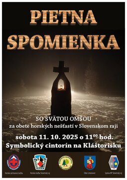 Pietna spomienka na Kláštorisku - Plagát