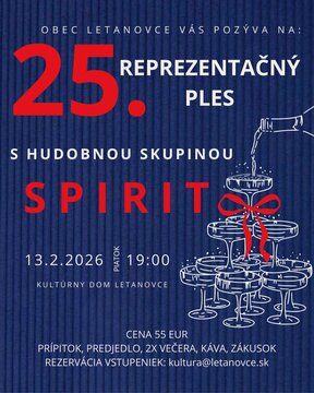25. reprezentačný ples obce Letanovce - Plagát