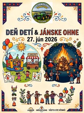 Deň detí, Jánske ohne a Letanovské traktory - Plagát